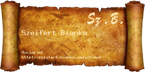 Szeifert Bianka névjegykártya